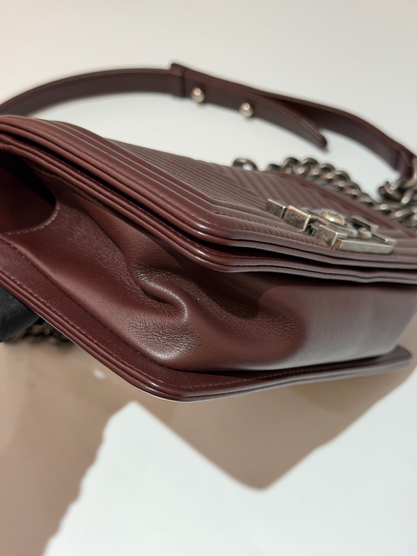 Chanel - Boy - Leather - Burgundy - (mini)