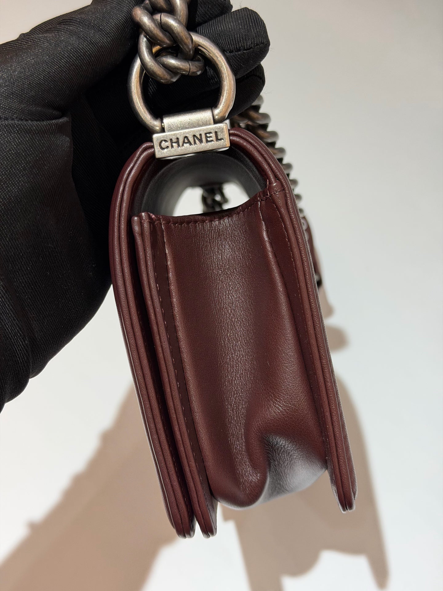 Chanel - Boy - Leather - Burgundy - (mini)