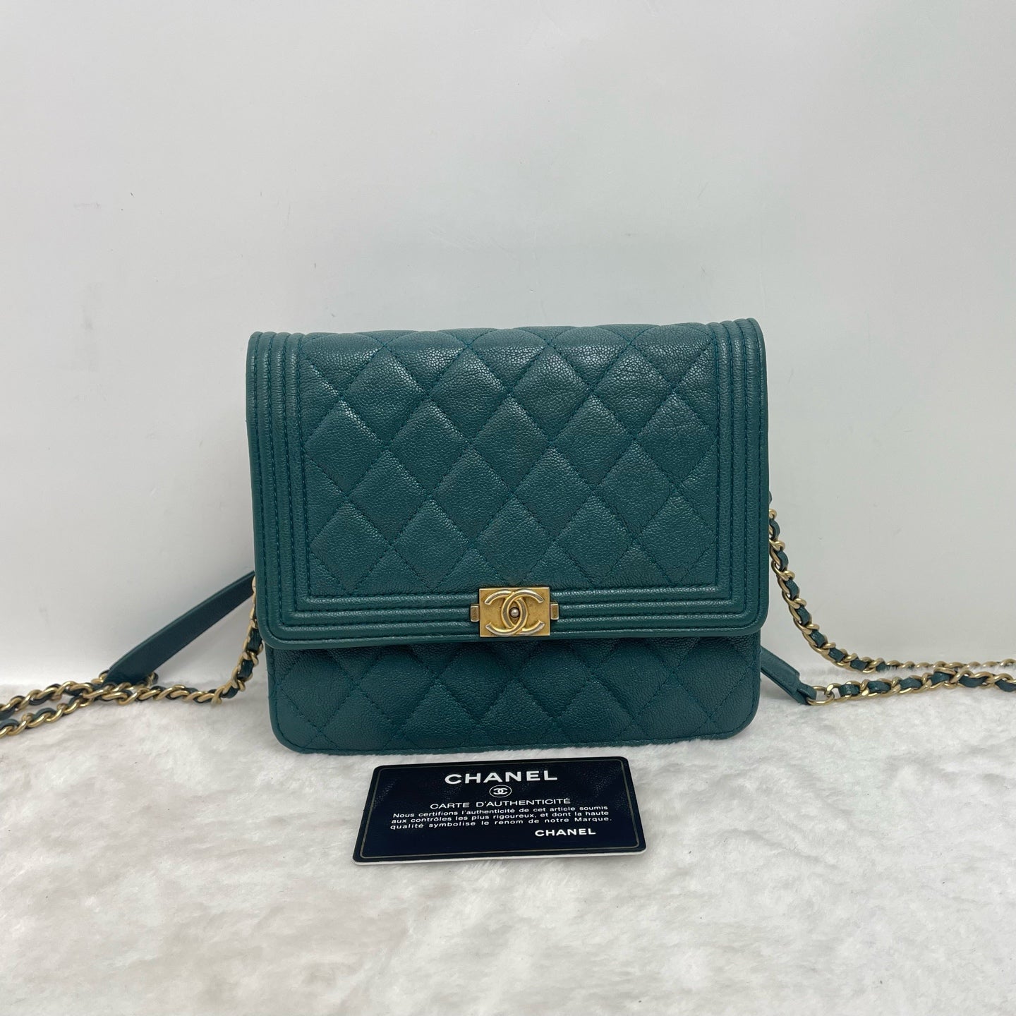 Chanel - Boy - Leather - Green - (mini)