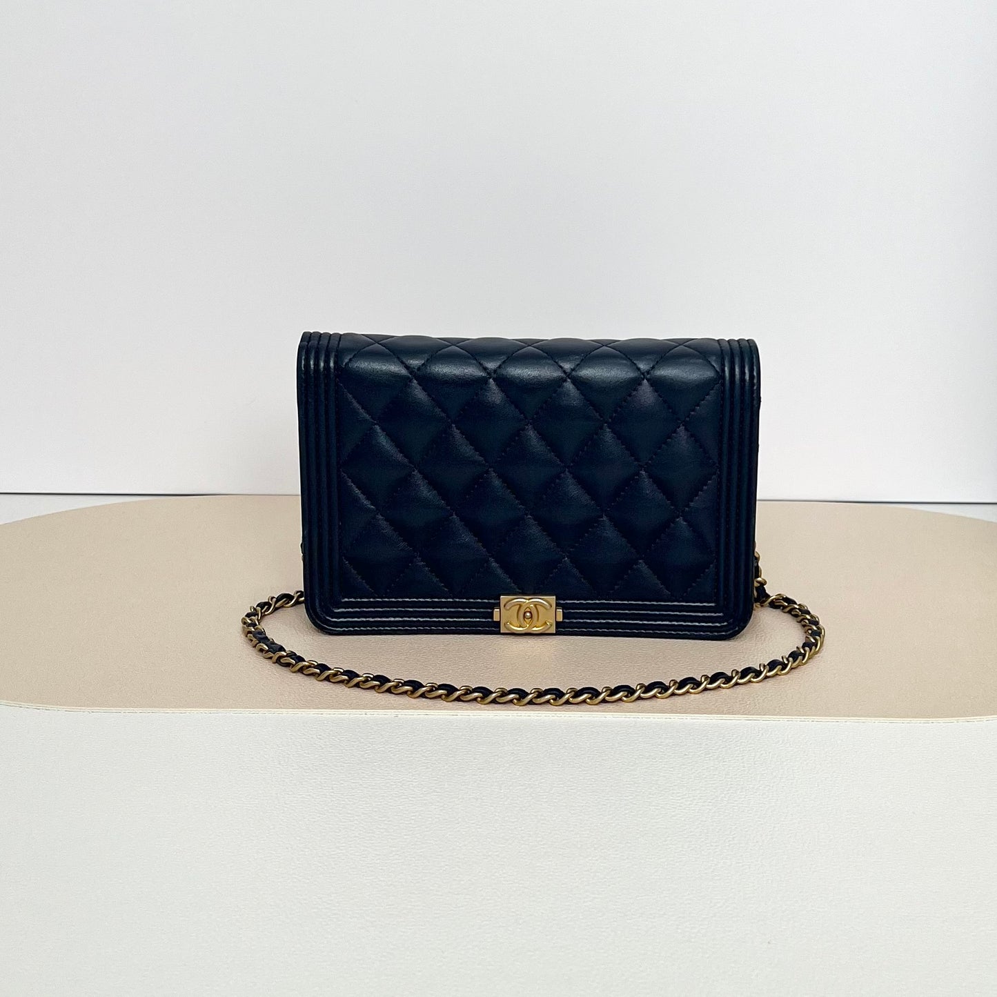 Chanel - Boy - Leather - Navy - (mini)