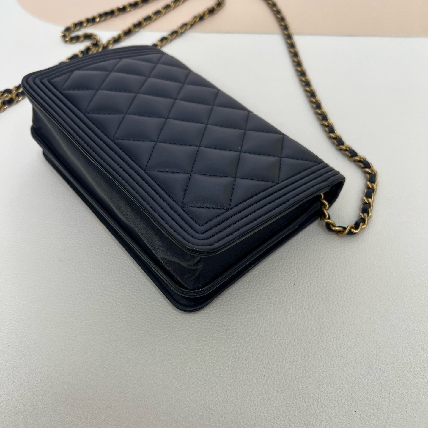 Chanel - Boy - Leather - Navy - (mini)