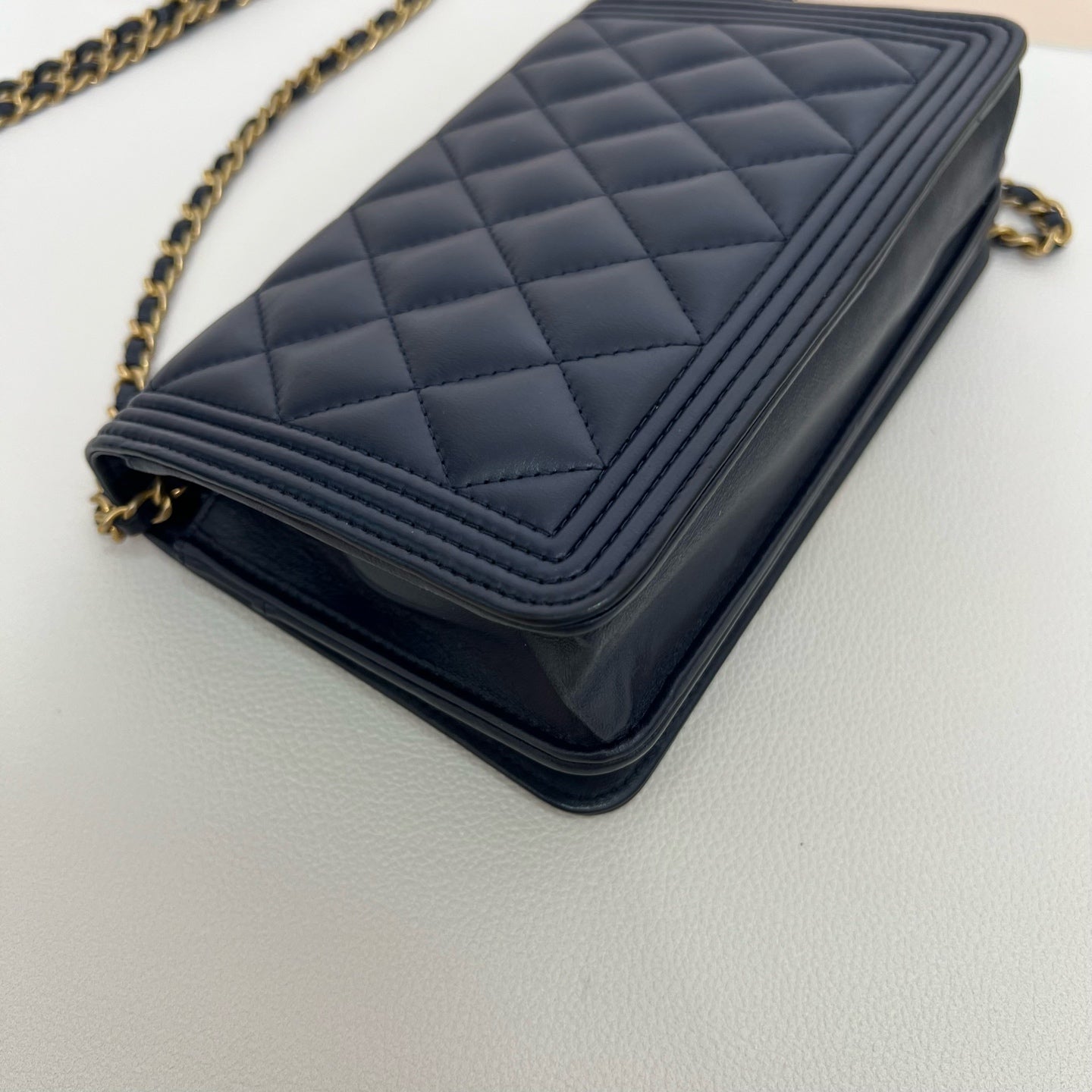 Chanel - Boy - Leather - Navy - (mini)