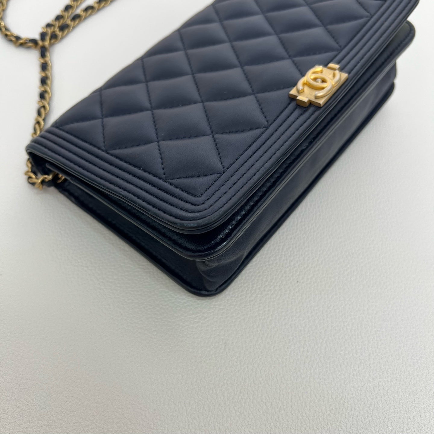 Chanel - Boy - Leather - Navy - (mini)