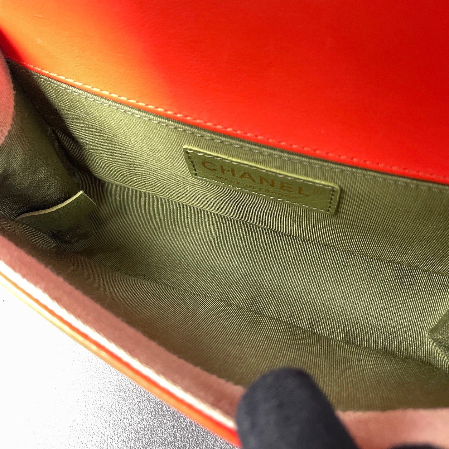 Chanel - Boy - Leather - Orange - (mini)