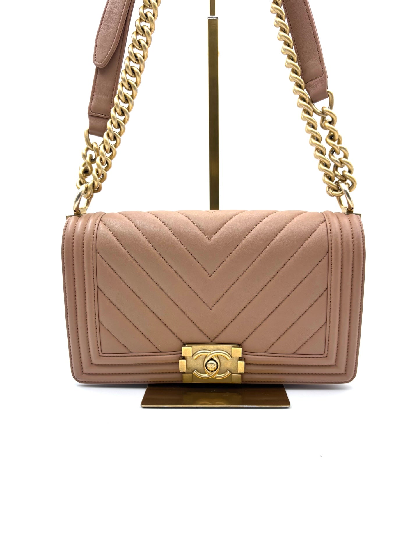 Chanel - Boy - Leather - Pink - (medium)