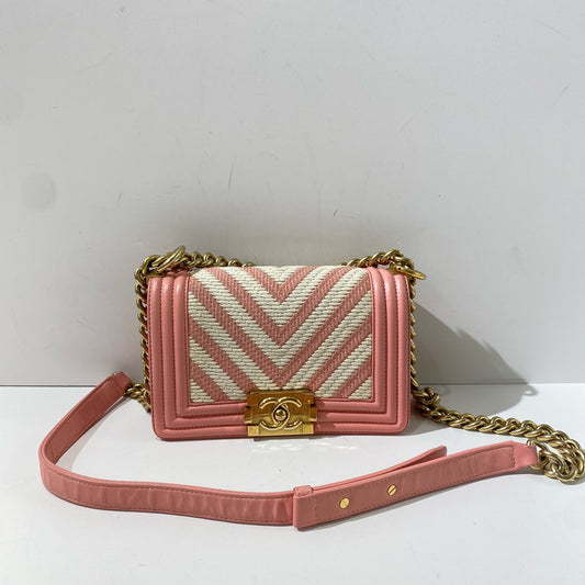 Chanel - Boy - Leather - Pink - (small)