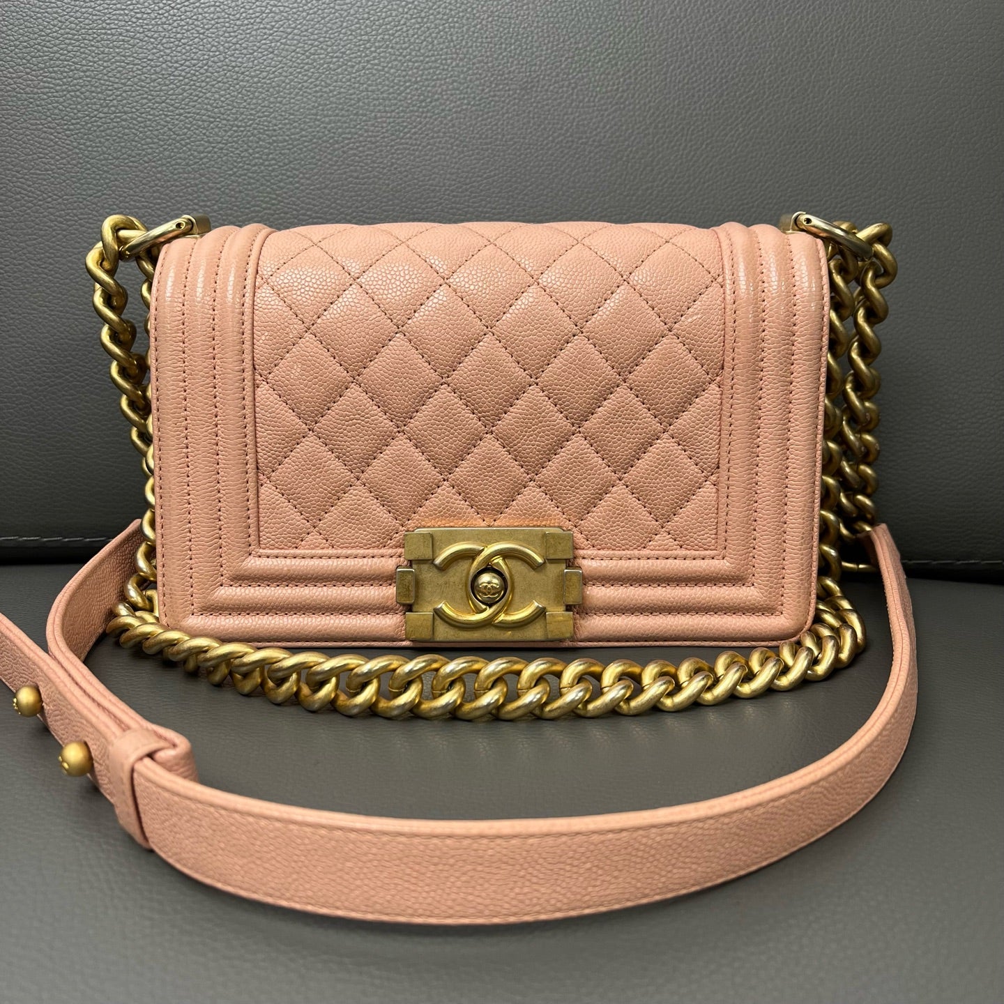Chanel - Boy - Leather - Pink - (Small)