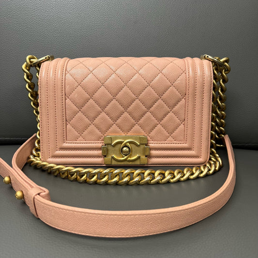 Chanel - Boy - Leather - Pink - (Small)