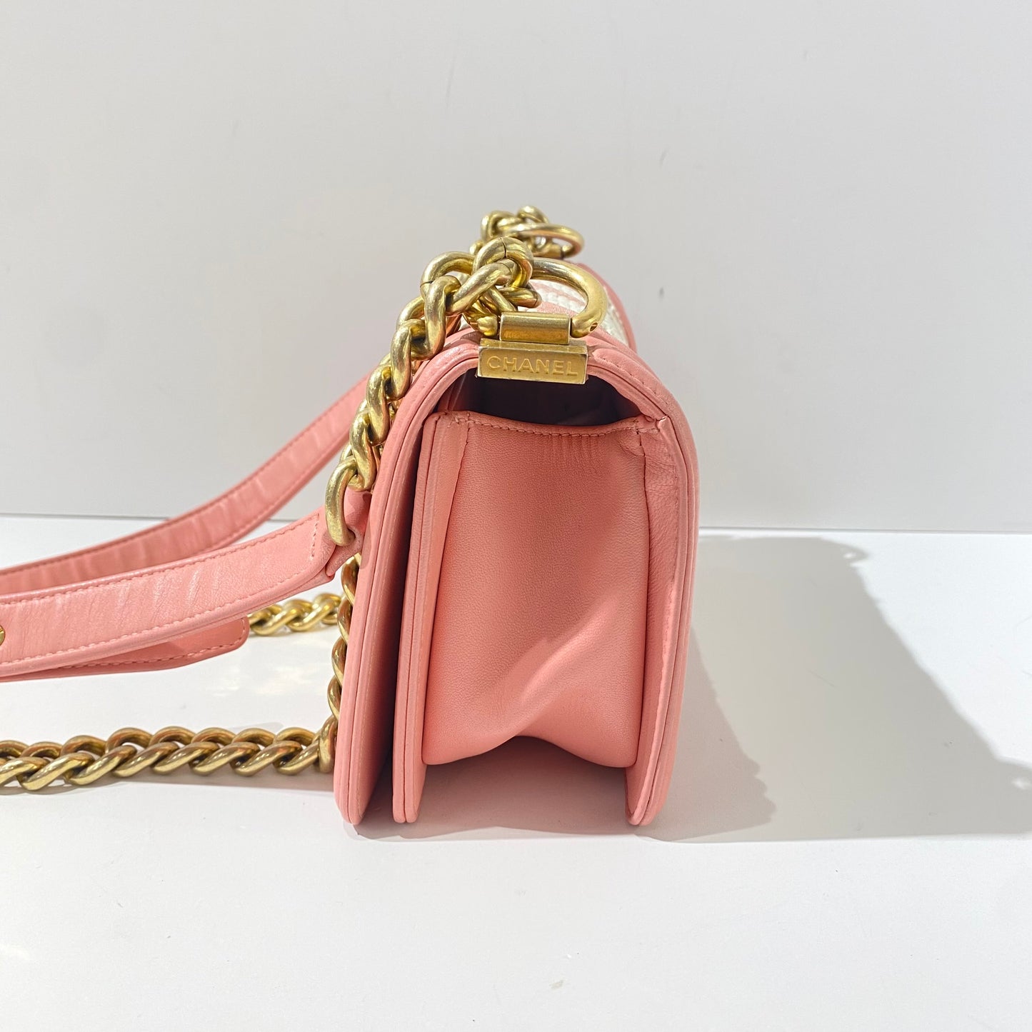 Chanel - Boy - Leather - Pink - (small)