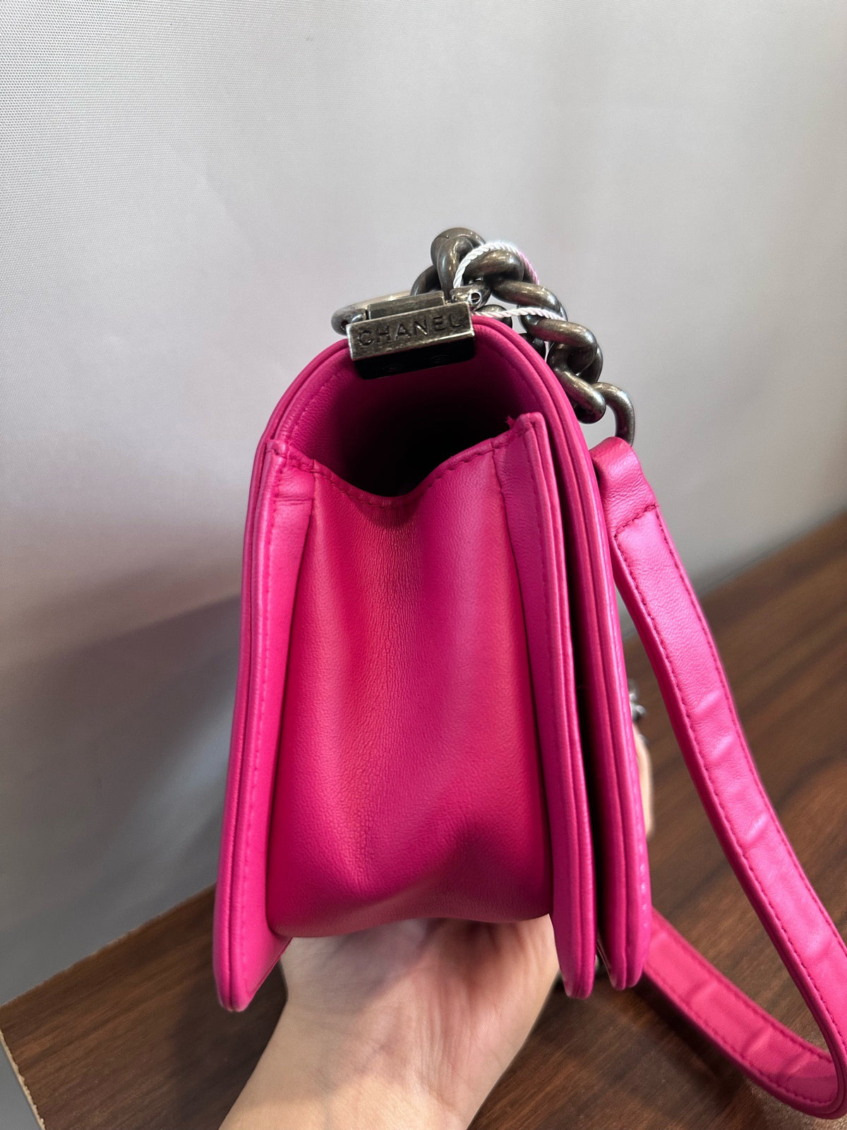 Chanel - Boy - Leather - Pink - (small)