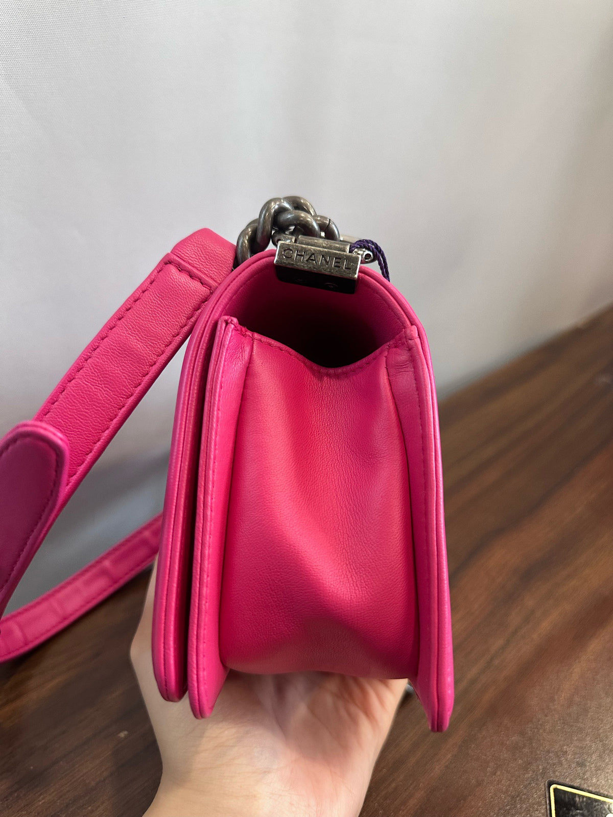 Chanel - Boy - Leather - Pink - (small)