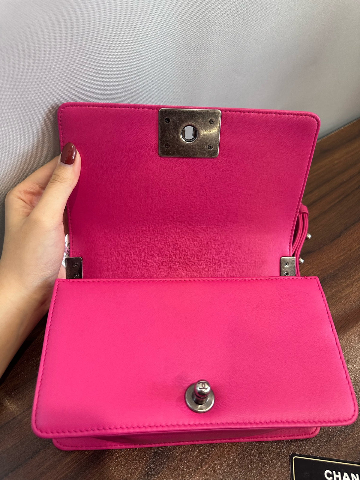 Chanel - Boy - Leather - Pink - (small)