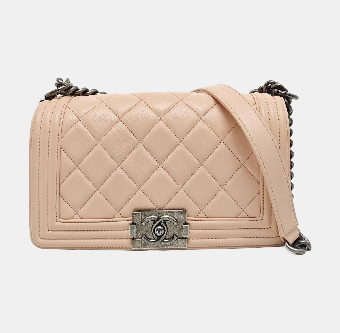 Chanel - Boy - Leather - Pink - (small)