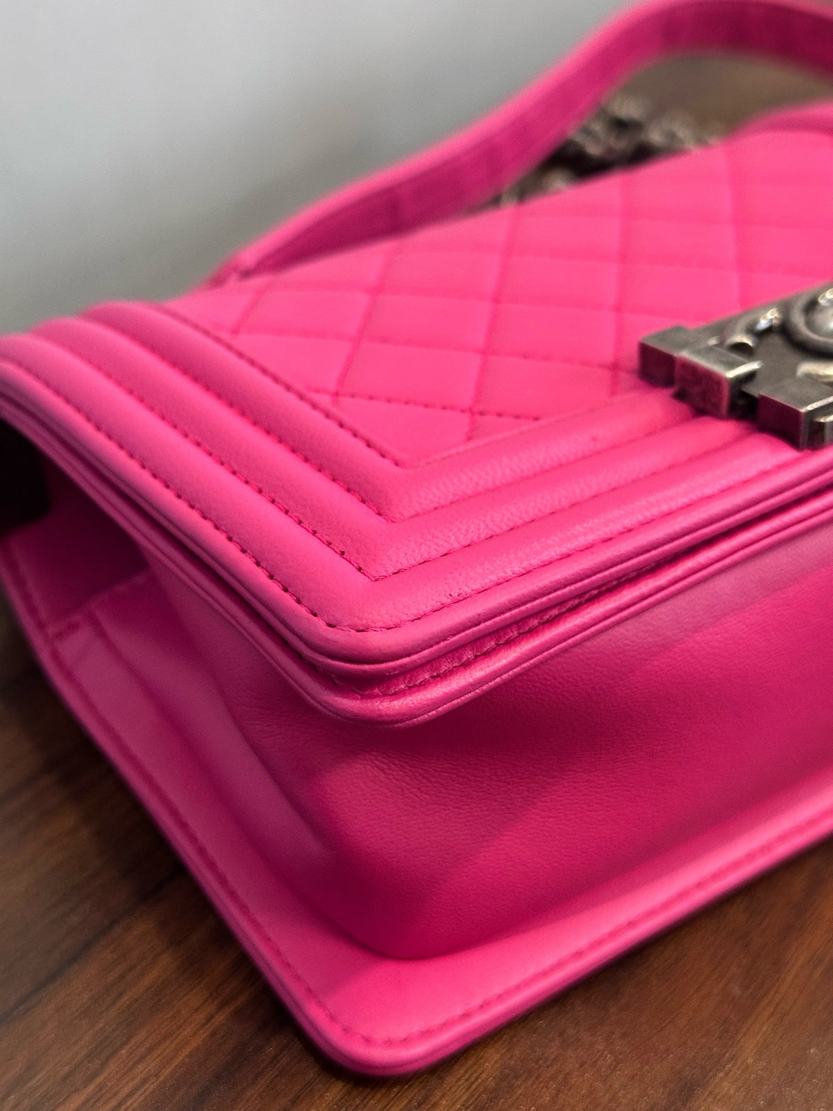Chanel - Boy - Leather - Pink - (small)