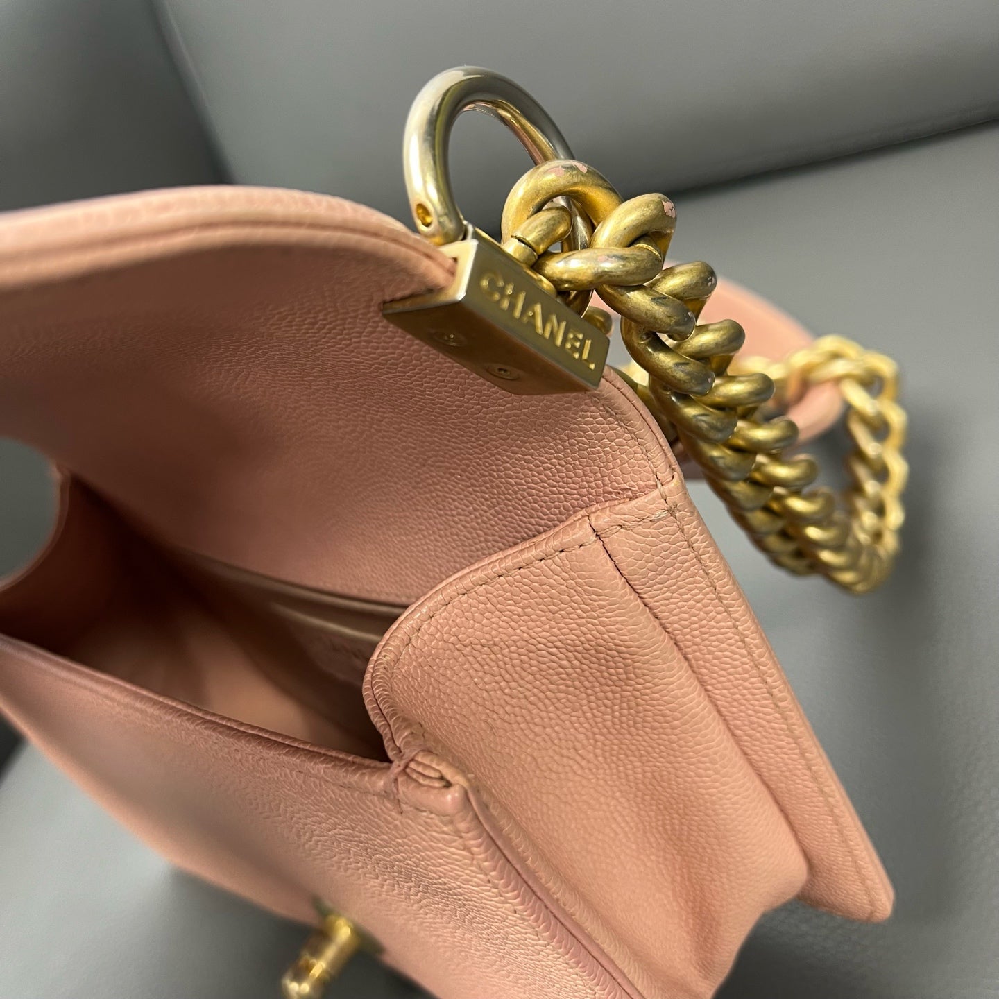 Chanel - Boy - Leather - Pink - (Small)