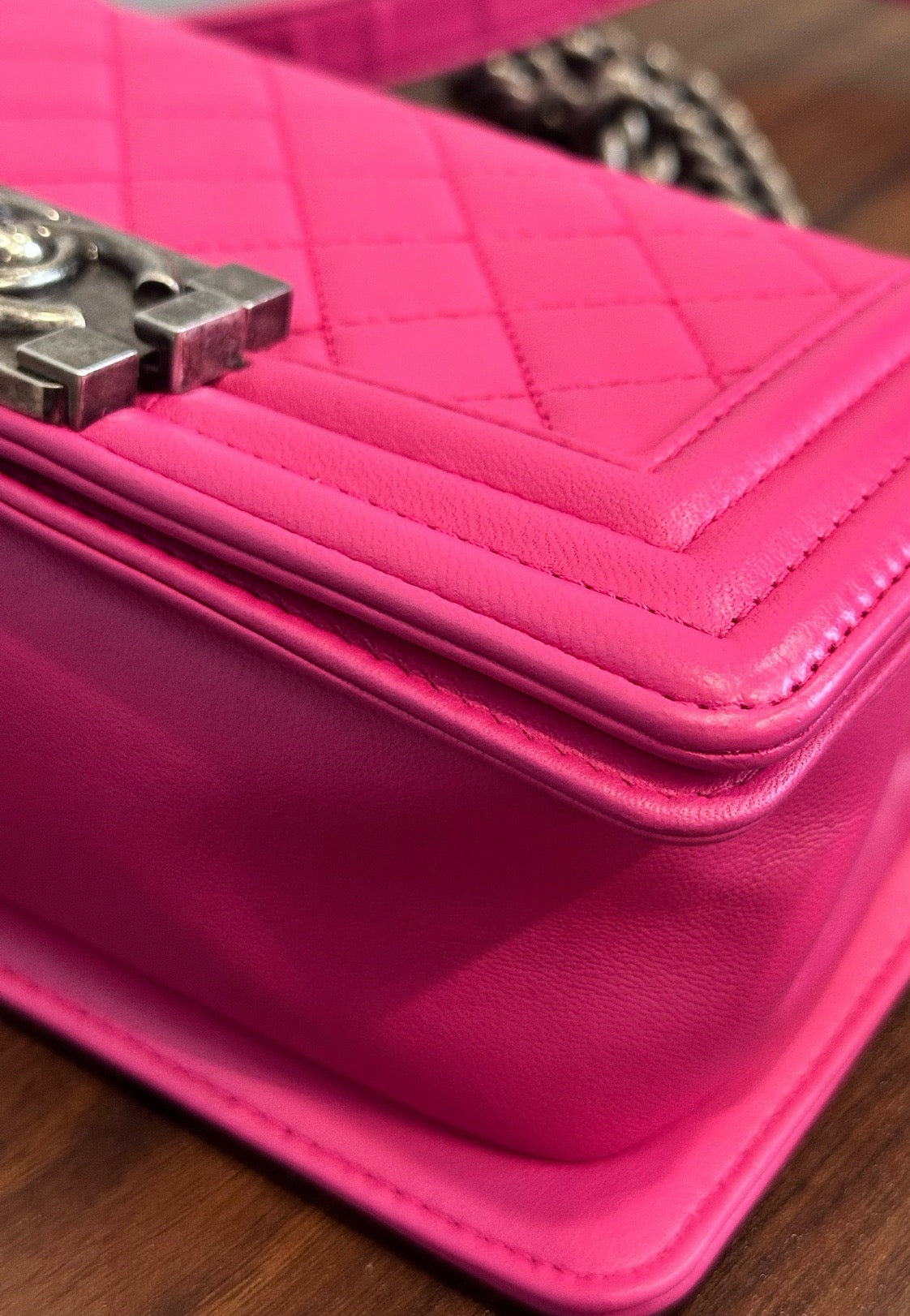 Chanel - Boy - Leather - Pink - (small)