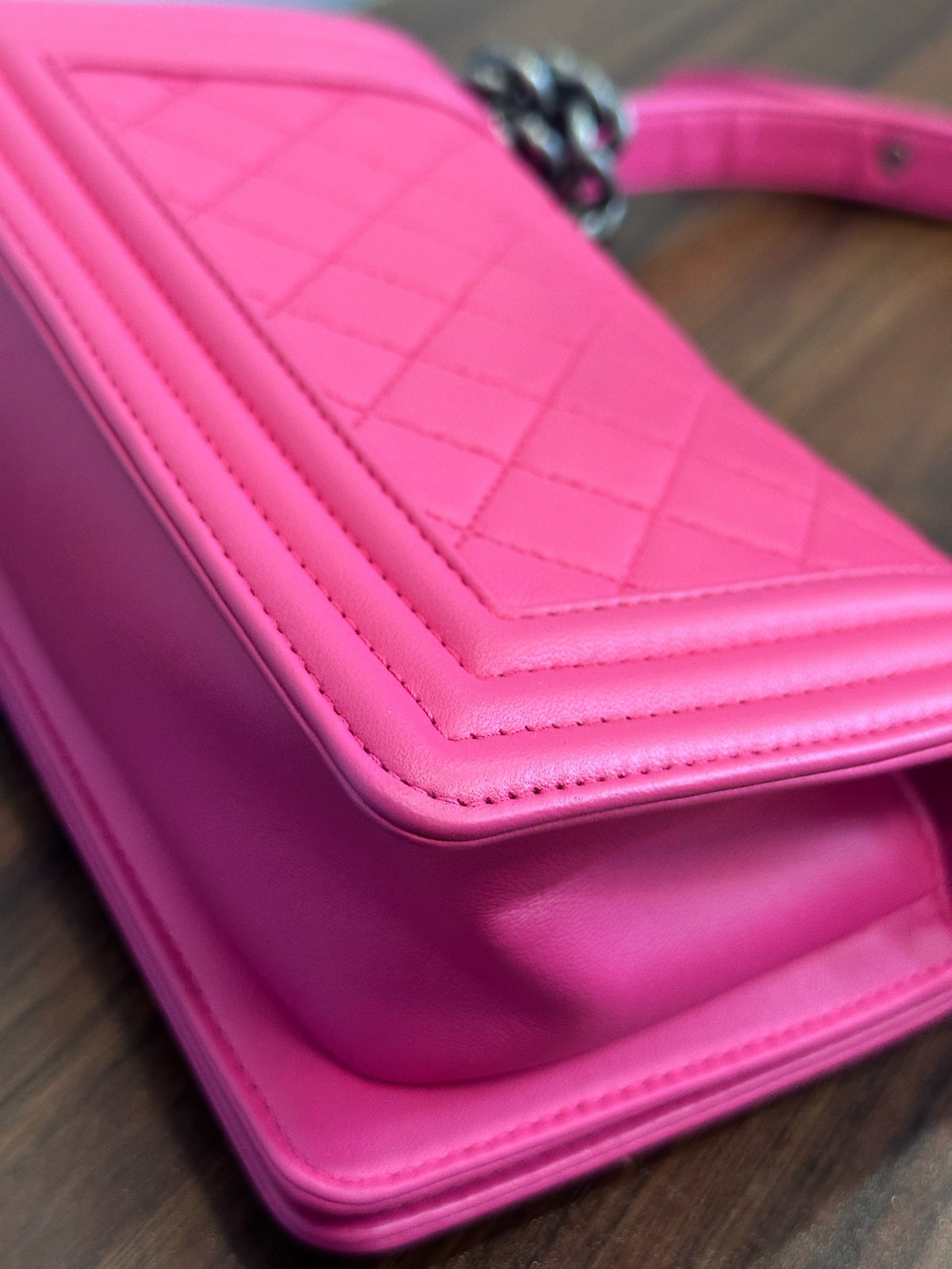 Chanel - Boy - Leather - Pink - (small)