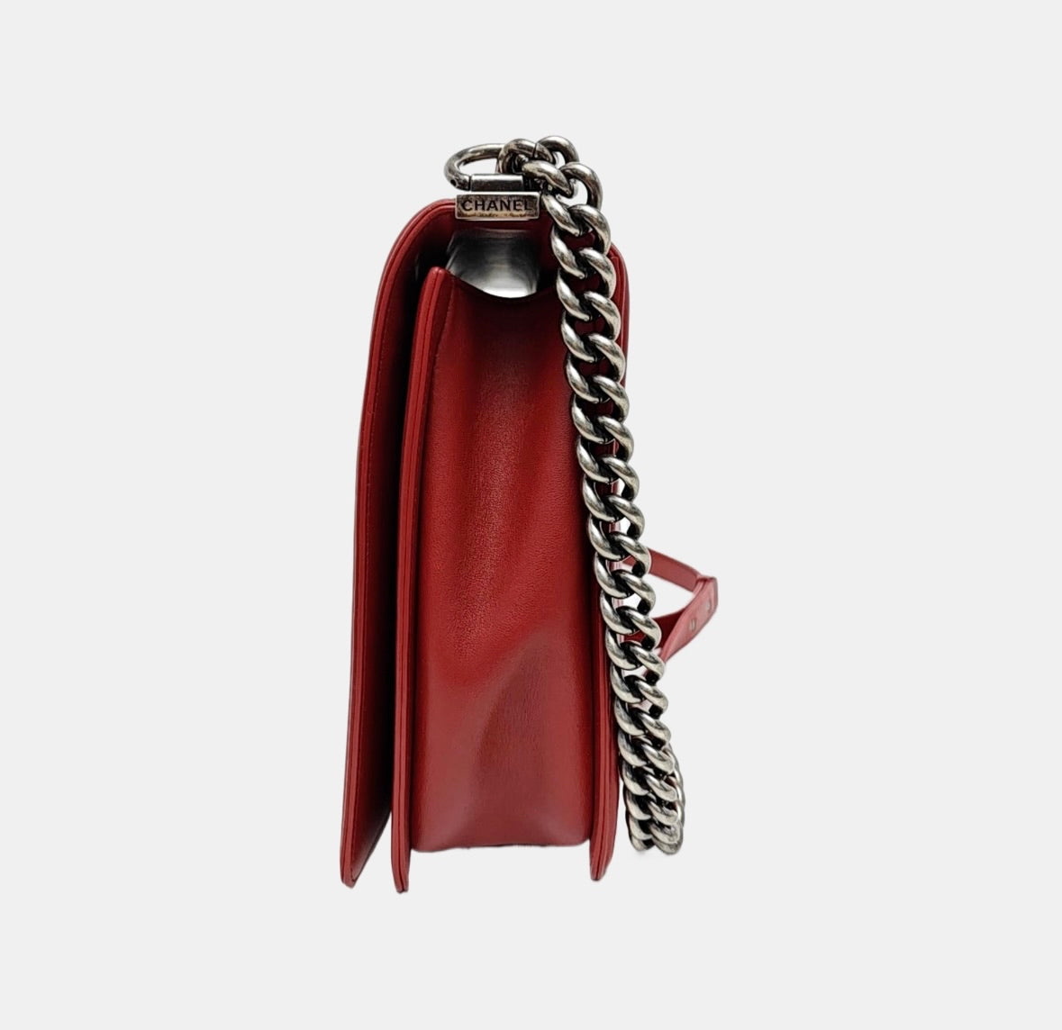 Chanel - Boy - Leather - Red - (large)