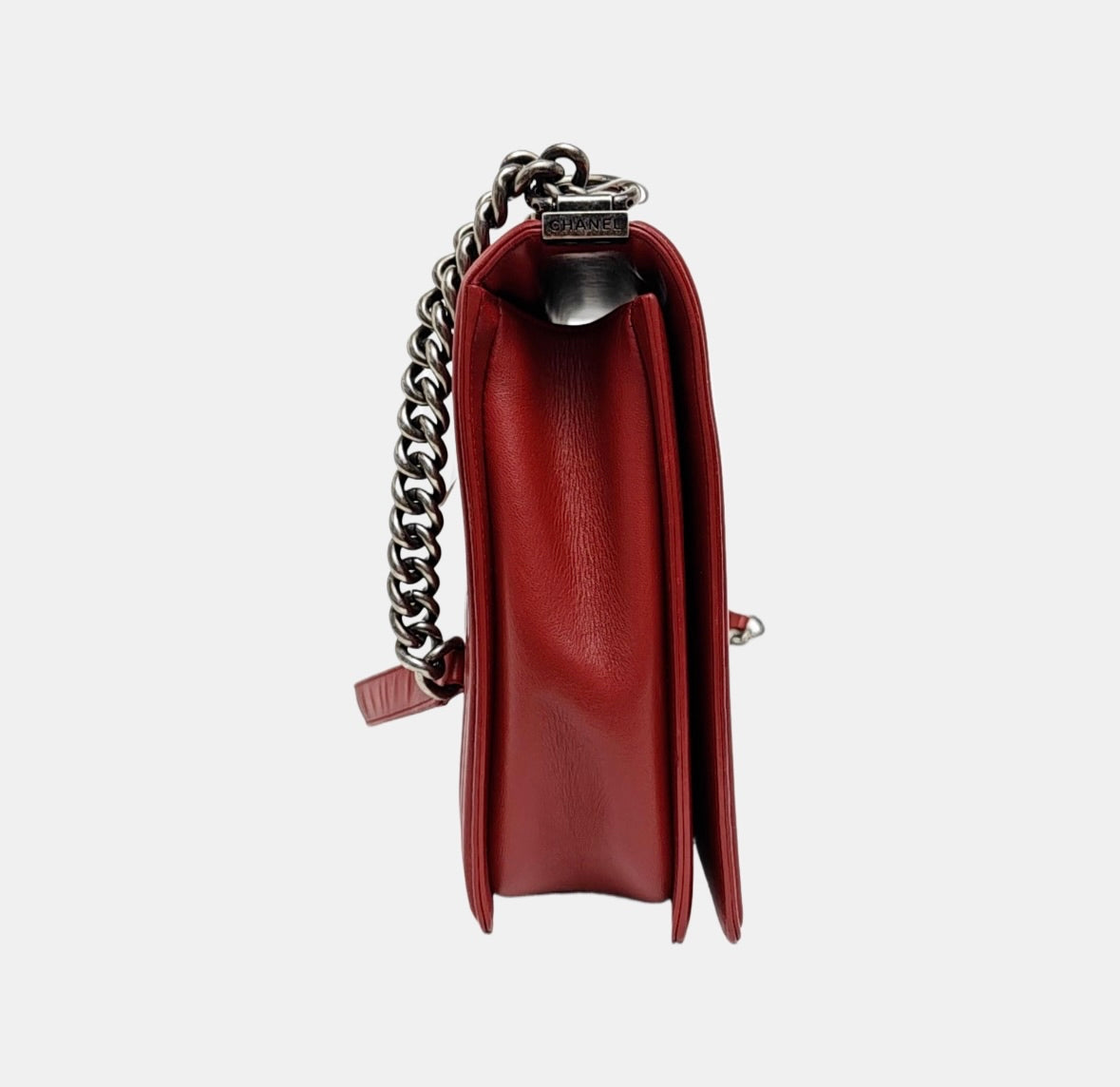 Chanel - Boy - Leather - Red - (large)