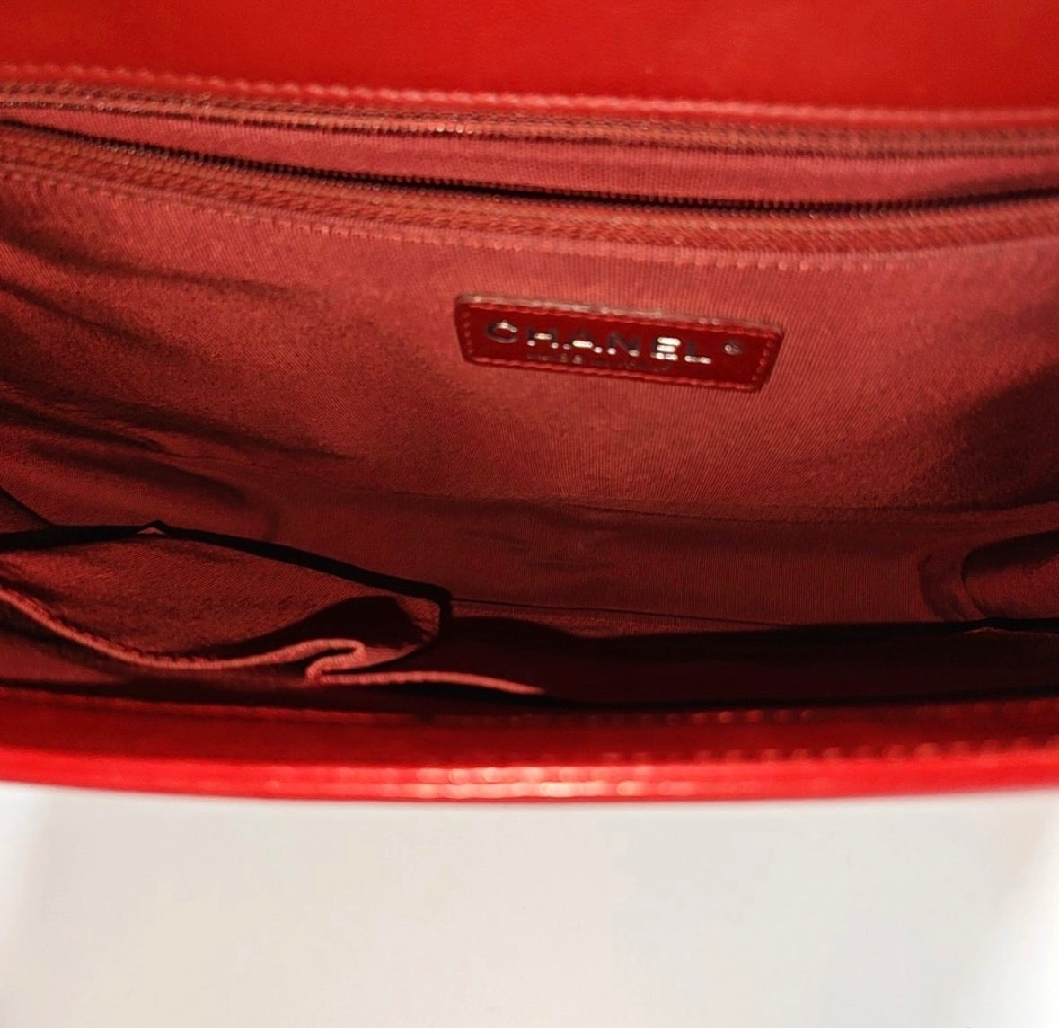 Chanel - Boy - Leather - Red - (large)