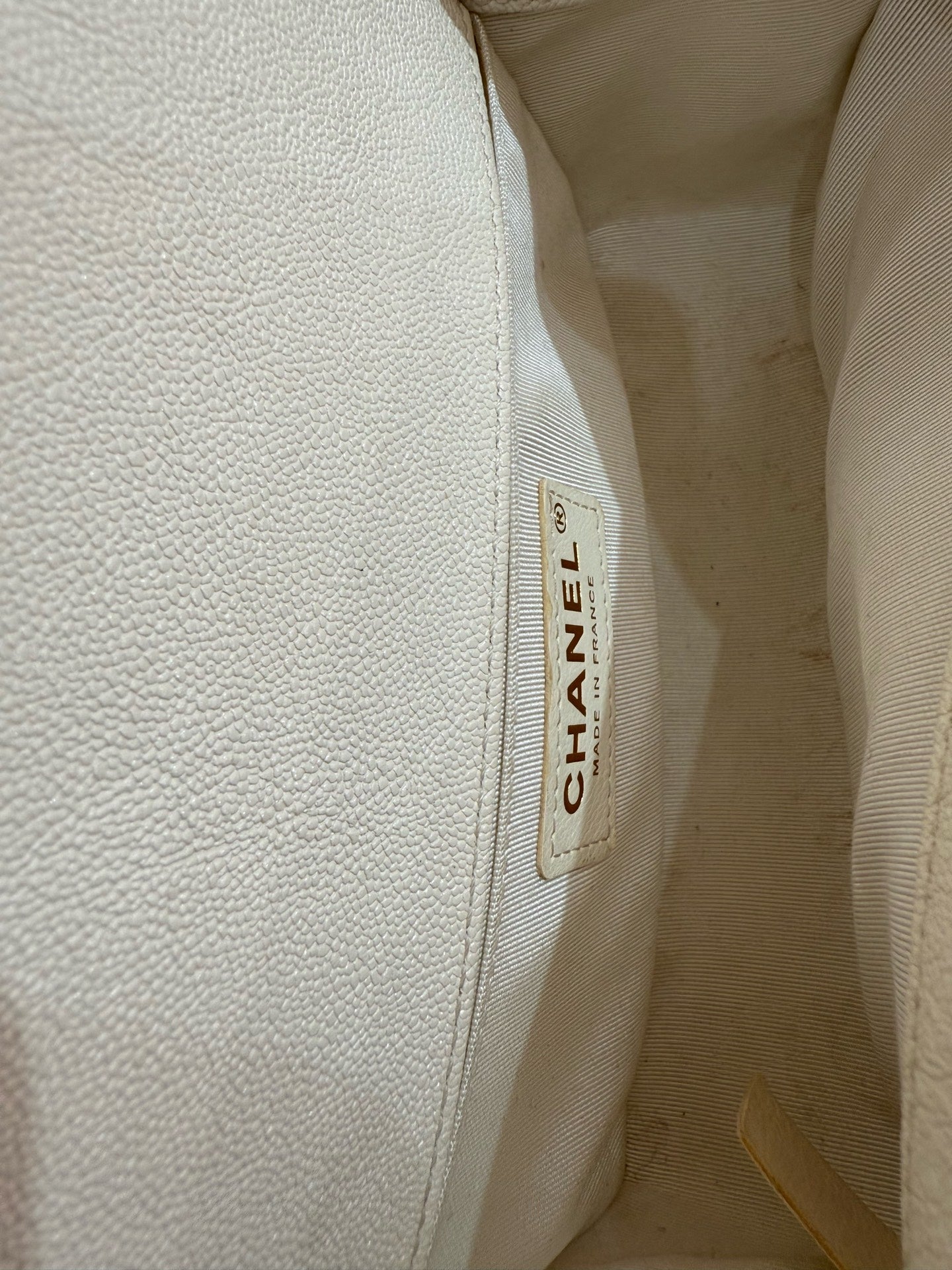Chanel - Boy - Leather - White - (small)