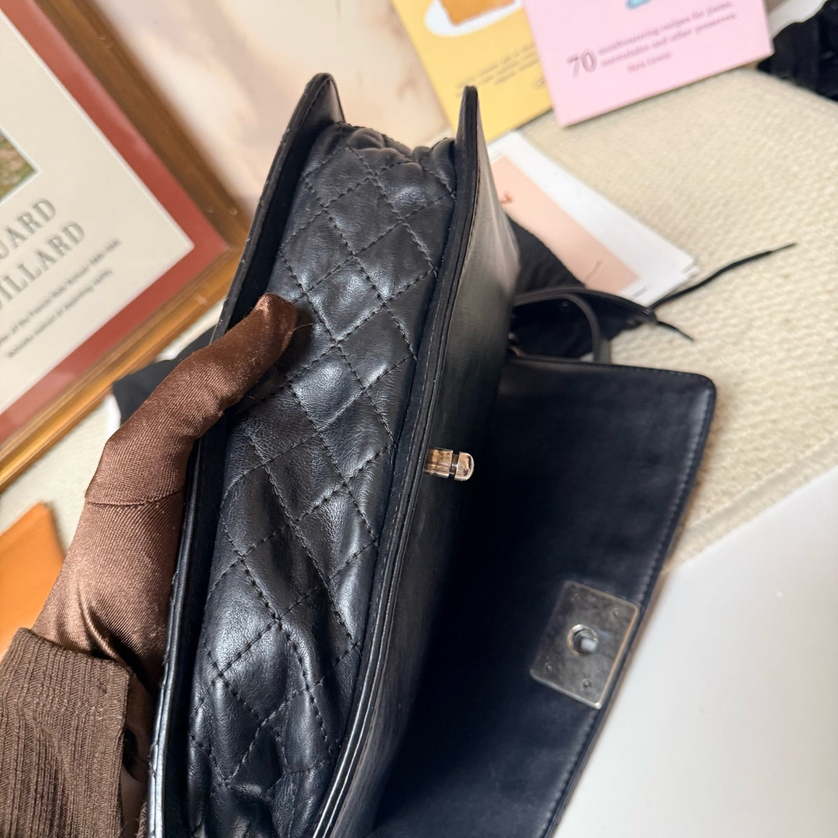 Chanel - Boy Medium - Leather - Black - (medium)
