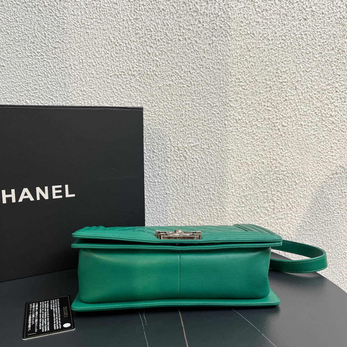 Chanel - Boy Medium - Leather - Green - (medium)