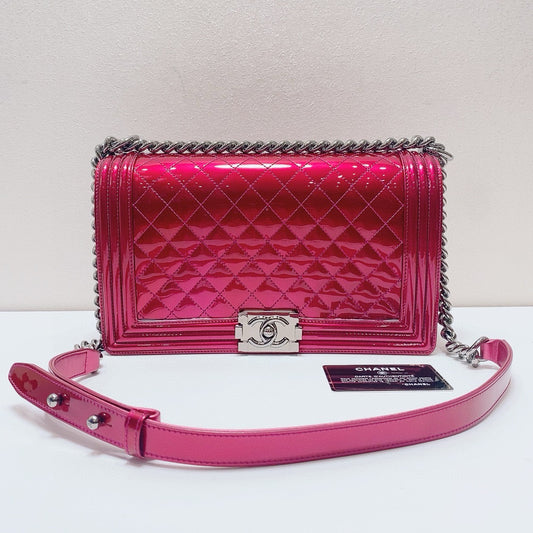 Chanel - Boy - Patent leather - Pink - (medium)