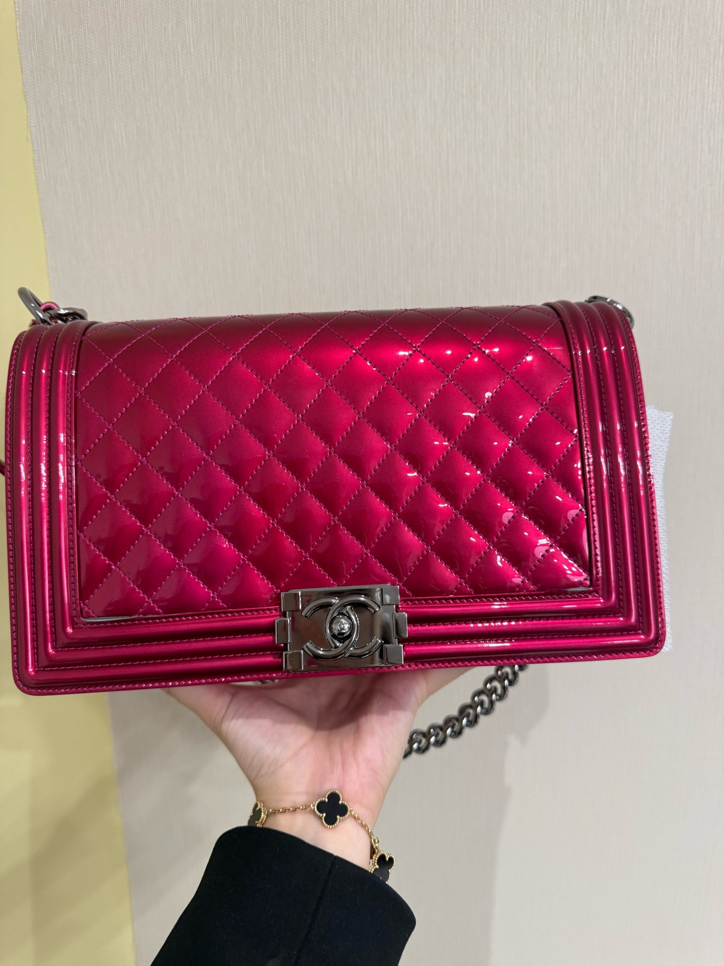 Chanel - Boy - Patent leather - Pink - (medium)