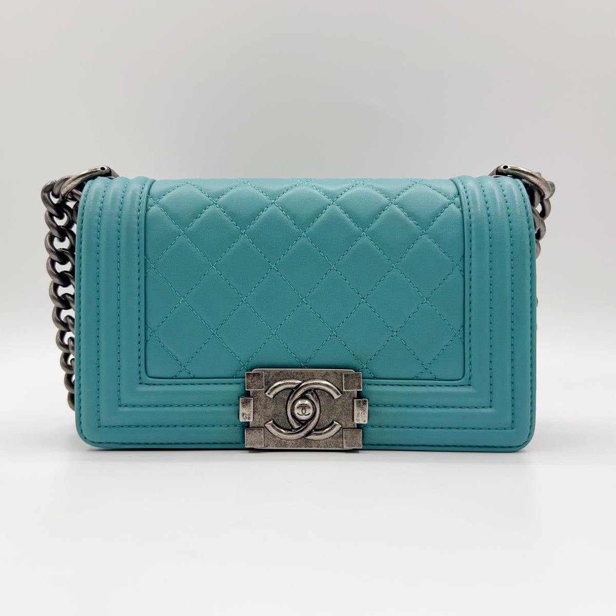 Chanel - Boy Small - Leather - Blue - (small)