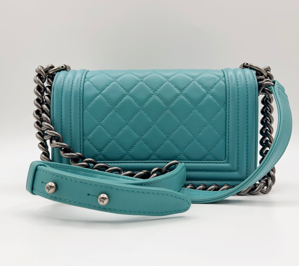 Chanel - Boy Small - Leather - Blue - (small)