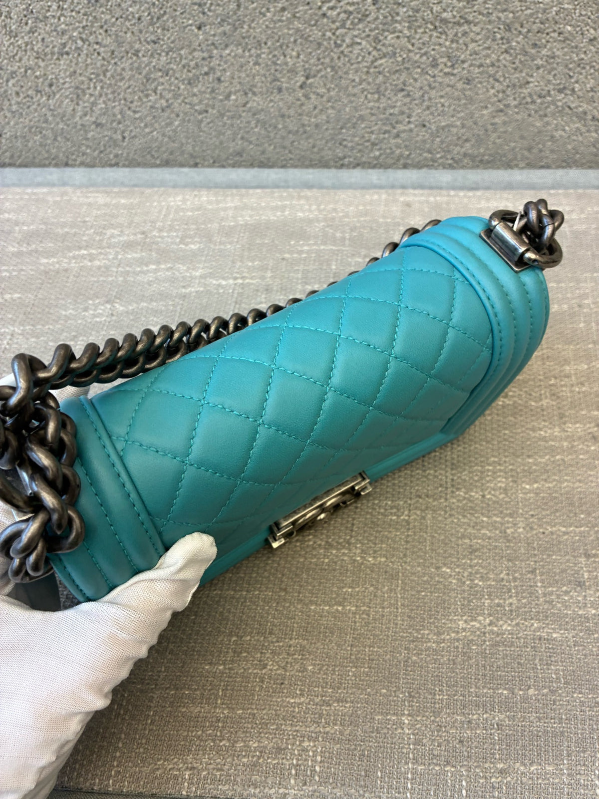 Chanel - Boy Small - Leather - Blue - (small)