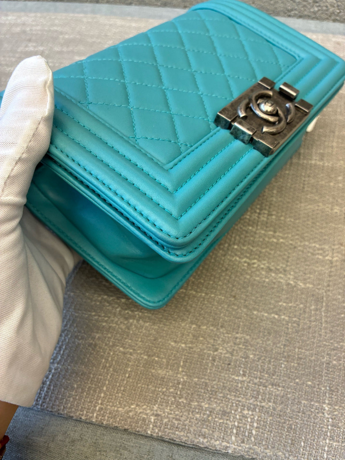Chanel - Boy Small - Leather - Blue - (small)