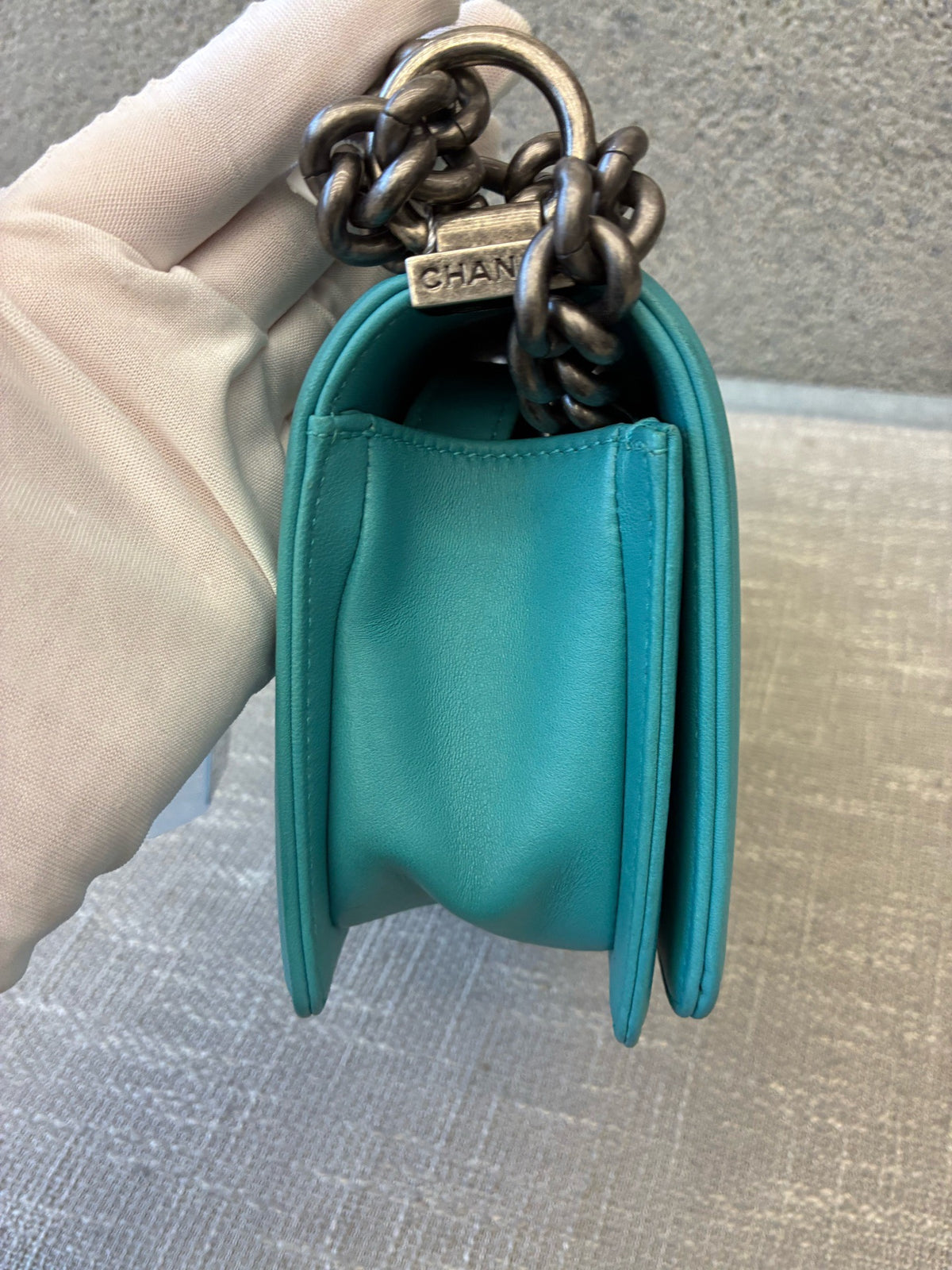 Chanel - Boy Small - Leather - Blue - (small)