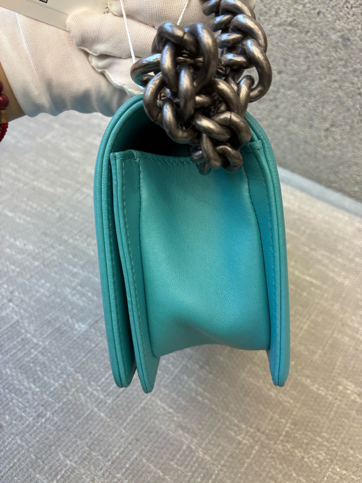 Chanel - Boy Small - Leather - Blue - (small)
