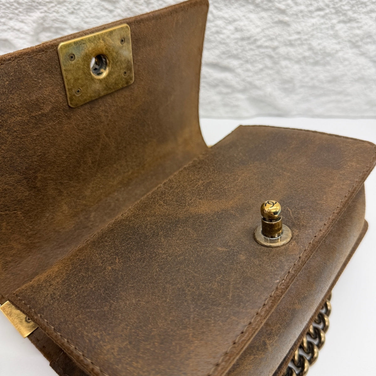 Chanel - Boy Small - Leather - Brown - (small)