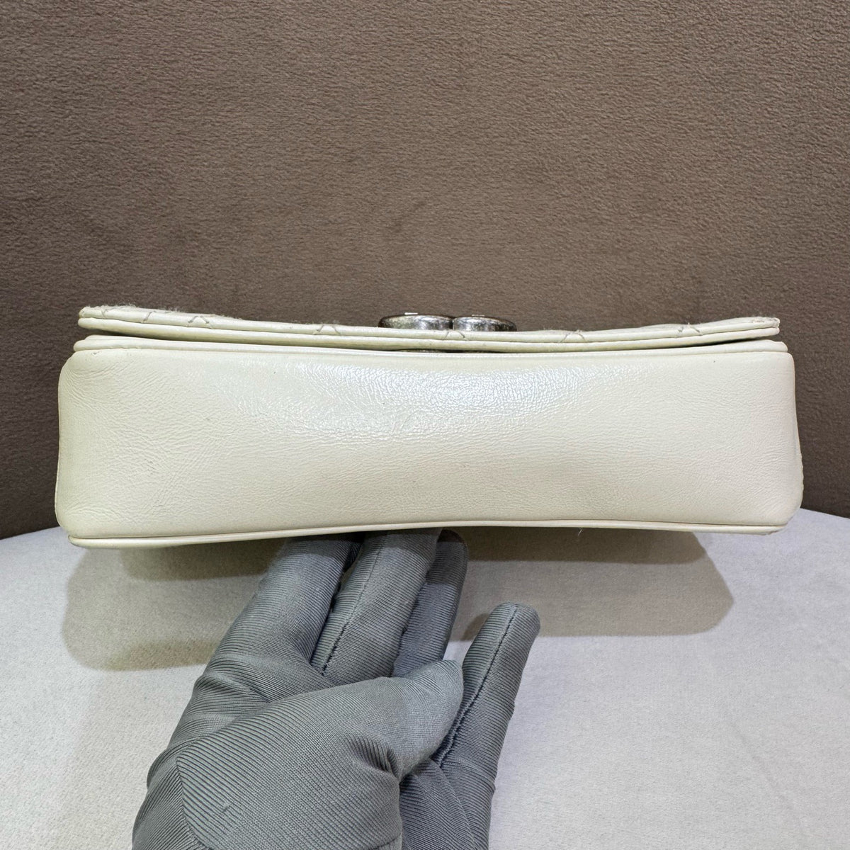 Chanel - Boy Small - Leather - White - (small)