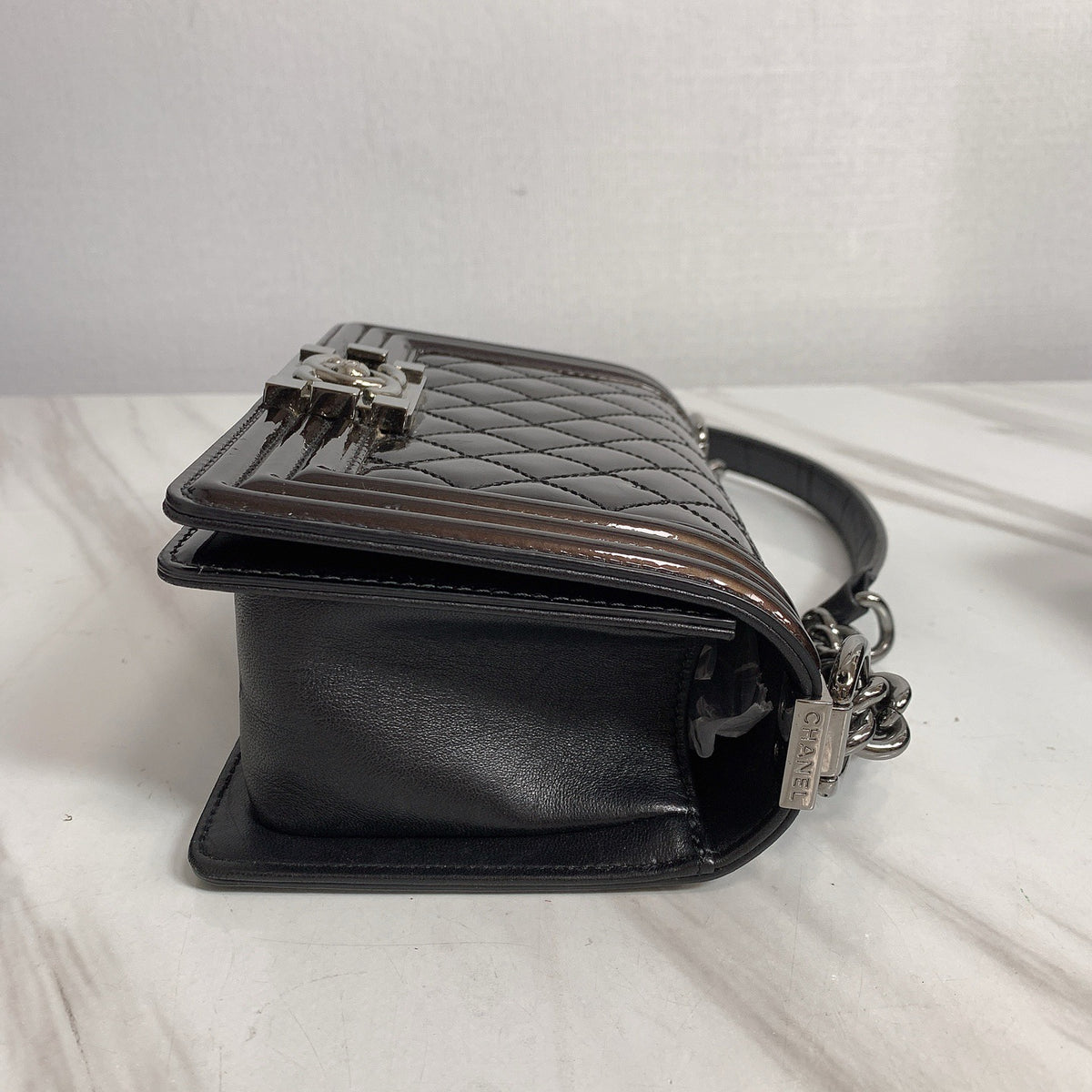 Chanel - Boy Small - Patent leather - Burgundy - (Small)