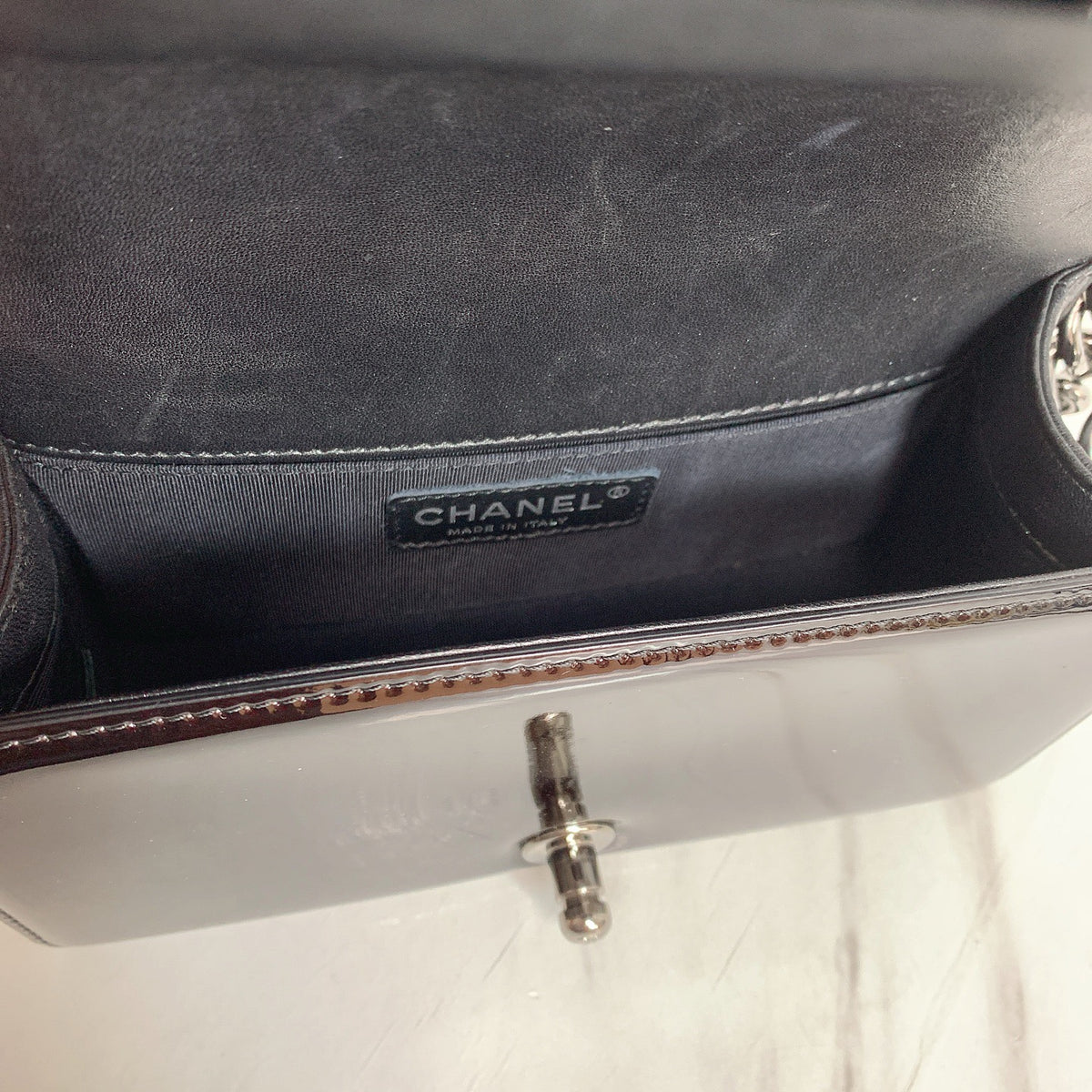 Chanel - Boy Small - Patent leather - Burgundy - (Small)