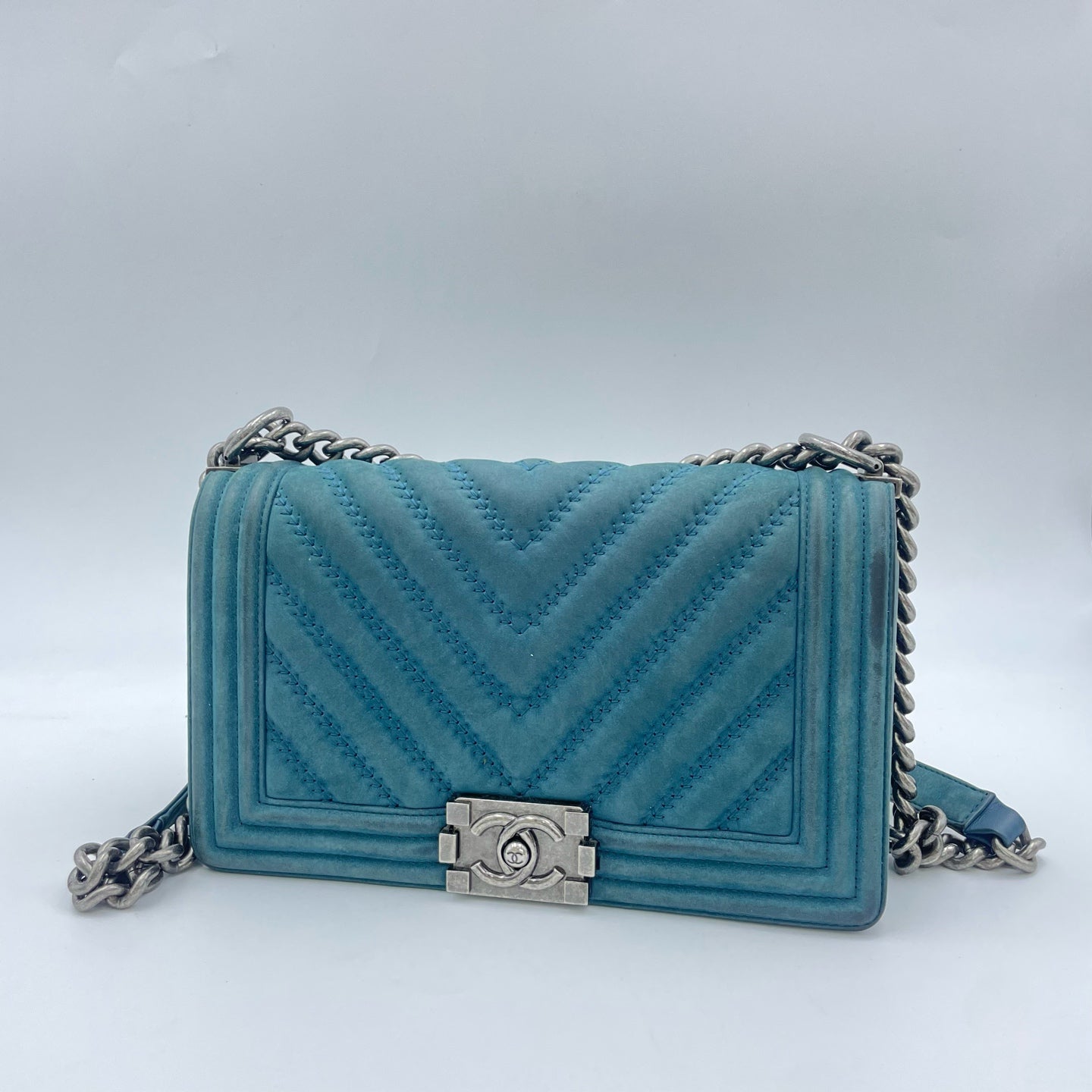 Chanel - Boy - Suede - Green - (medium)