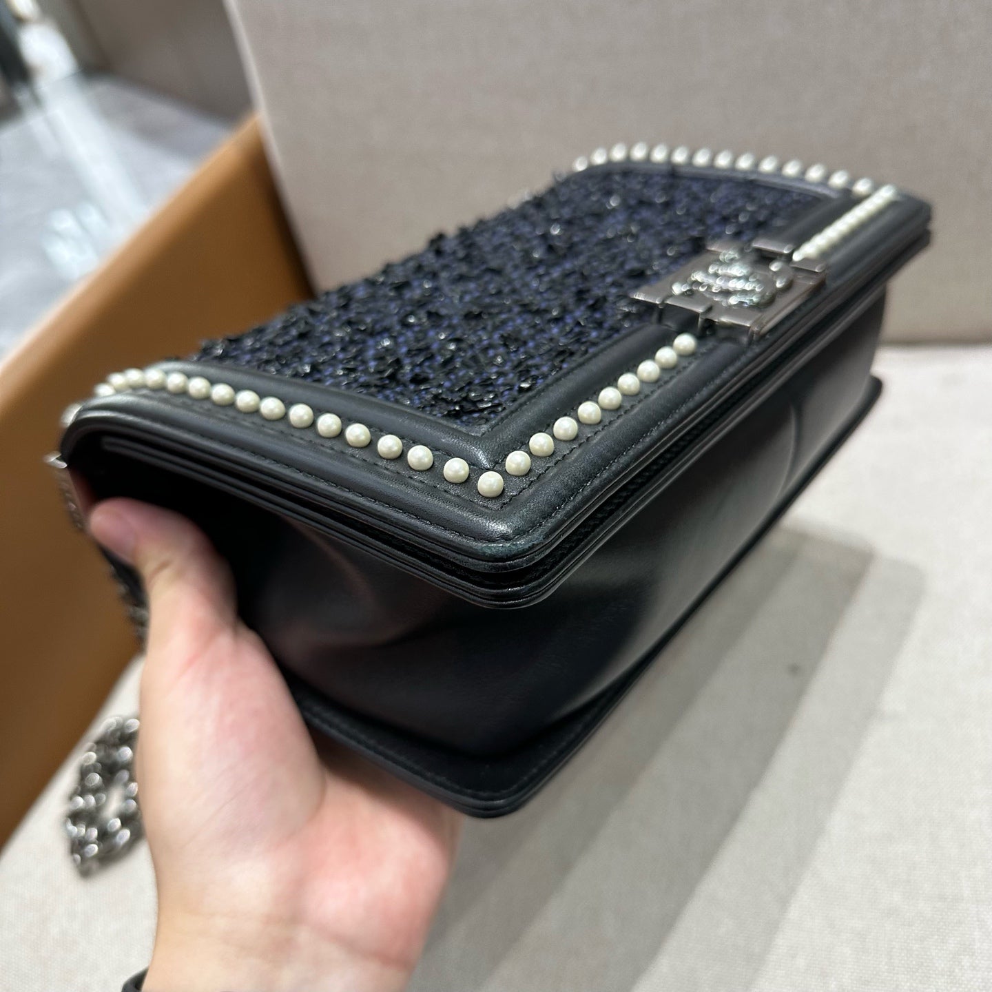 Chanel - Boy - Tweed - Black - (small)