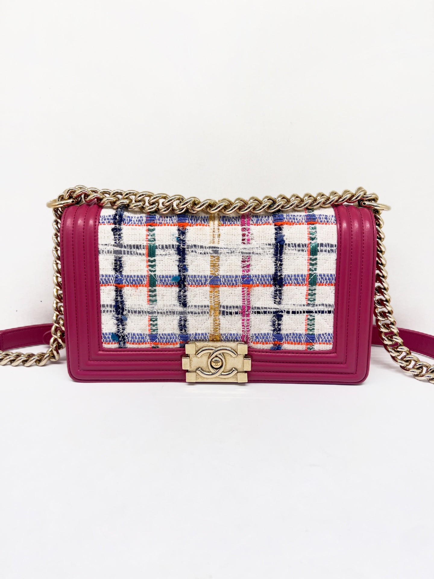 Chanel - Boy - Tweed - Pink - (medium)
