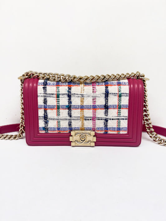 Chanel - Boy - Tweed - Pink - (medium)