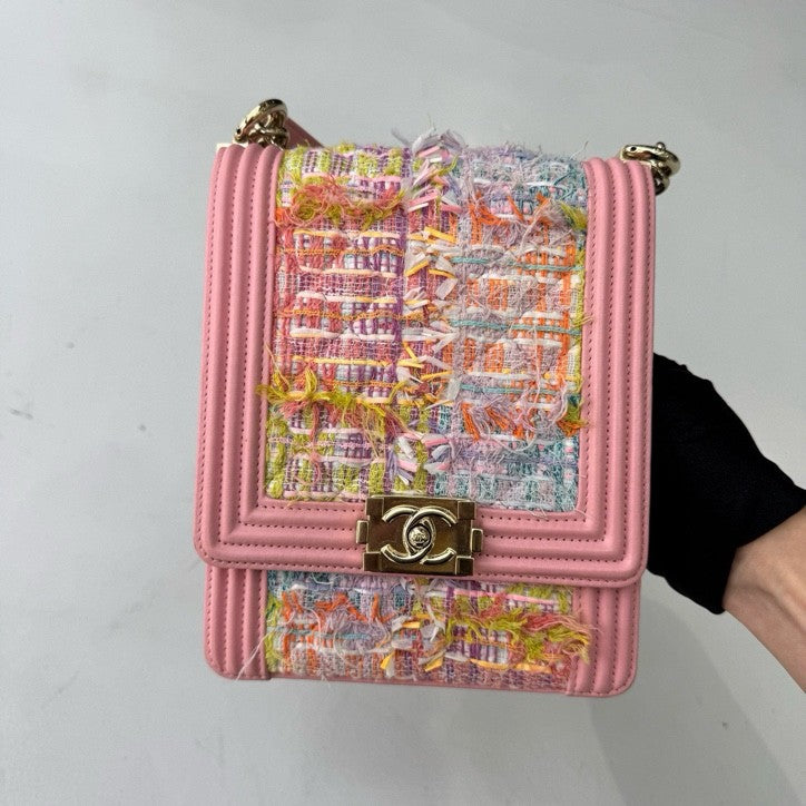 Chanel - Boy - Tweed - Pink - (small)