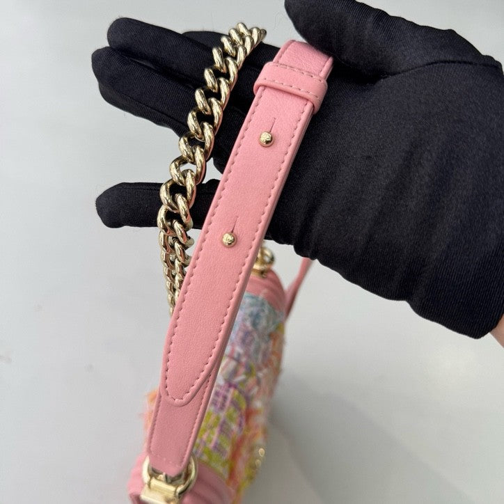 Chanel - Boy - Tweed - Pink - (small)