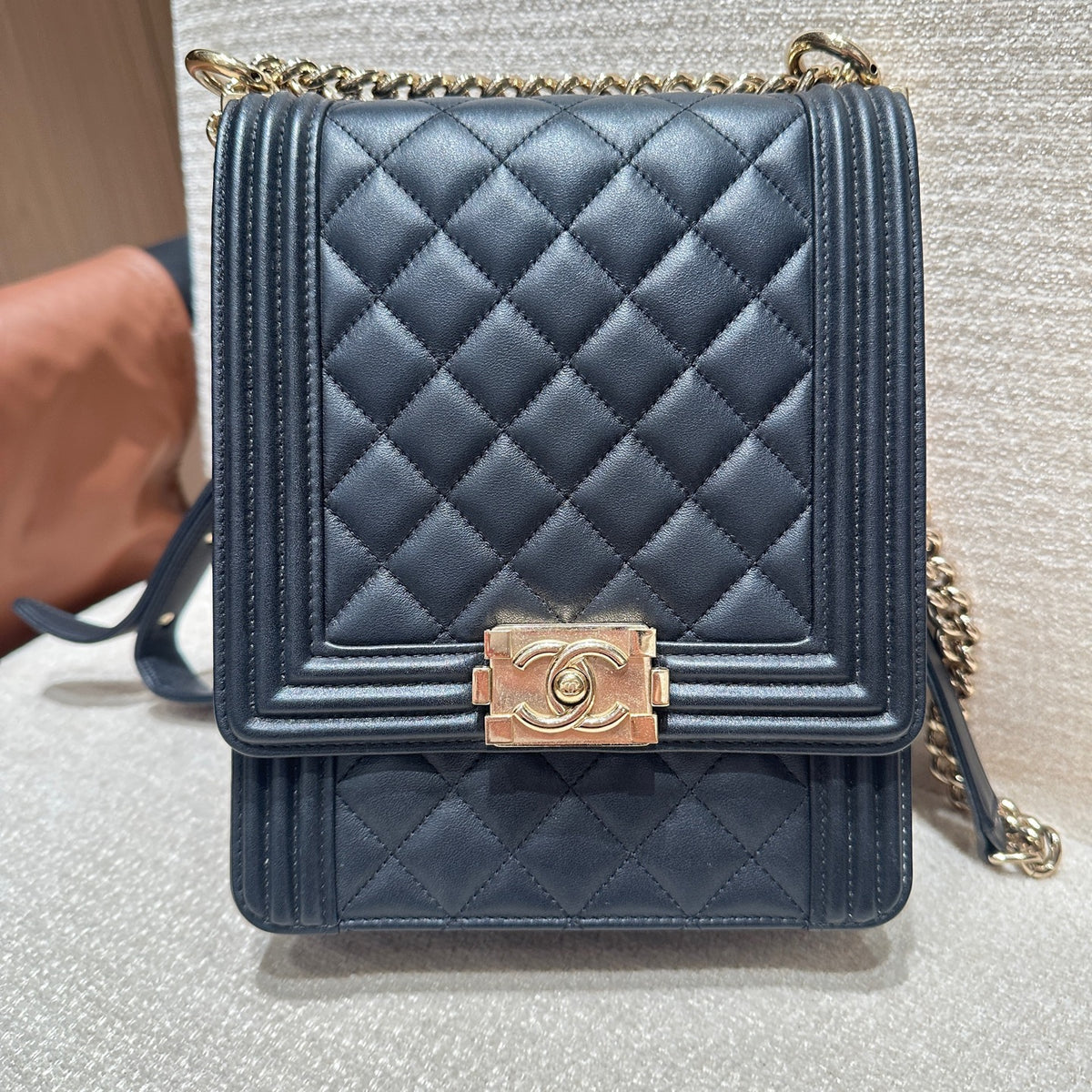 Chanel - Boy Vertical - Leather - Black - (Small)