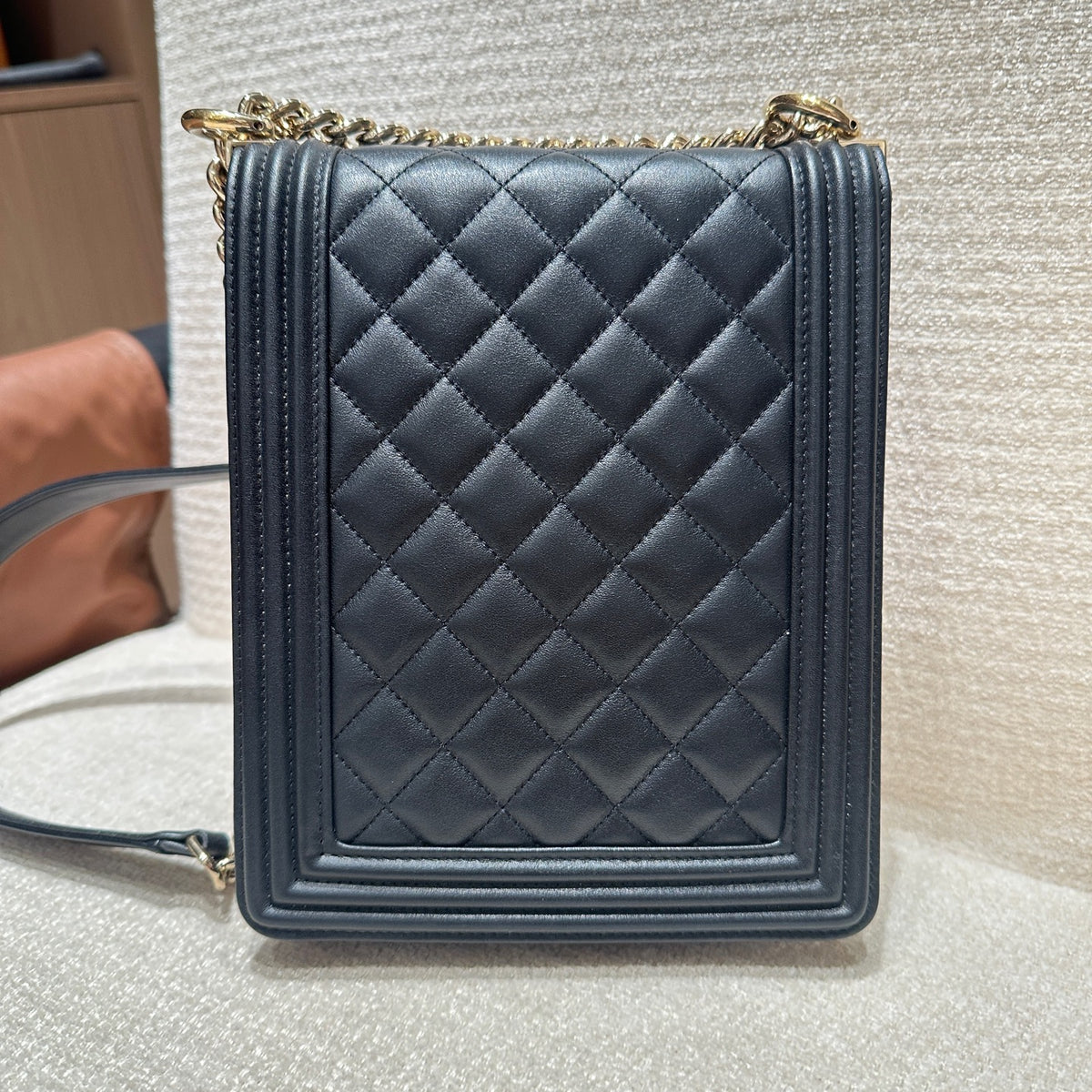 Chanel - Boy Vertical - Leather - Black - (Small)