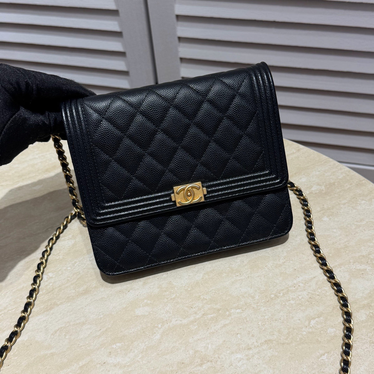 Chanel - Boy WOC - Leather - Black - (small)
