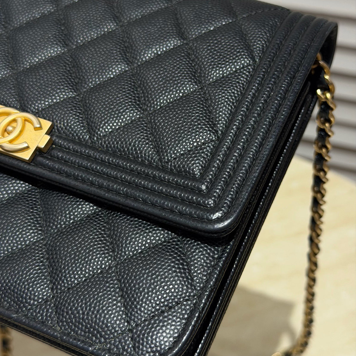 Chanel - Boy WOC - Leather - Black - (small)