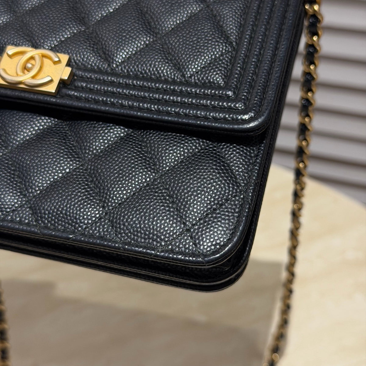 Chanel - Boy WOC - Leather - Black - (small)